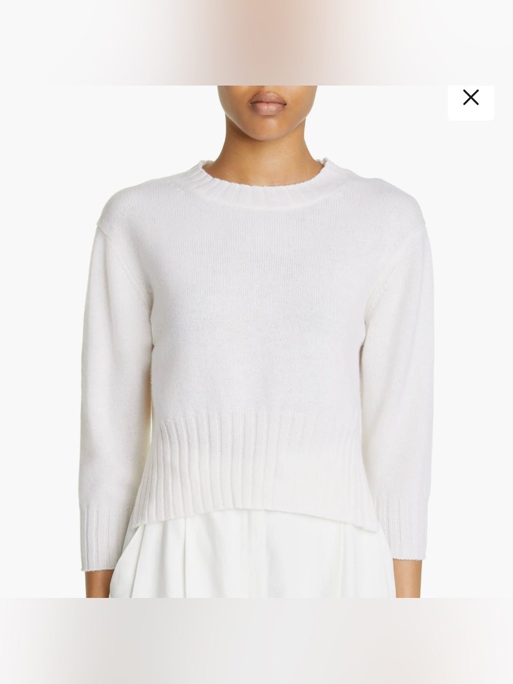 Loulou studio Mora Three-Quarter Sleeve Cashmere Sweater Medium